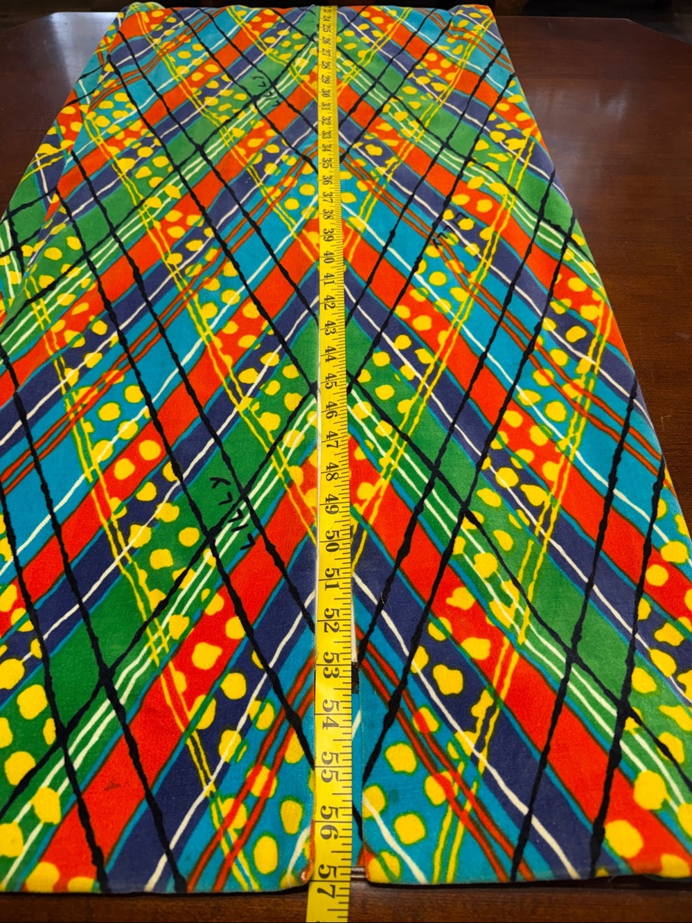 Vintage Handmade 60s/70s Psychedelic Mod Maxi Housecoat – Bold Geometric Print - Picture 6 of 9
